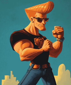 Johnny Bravo Cartoon Diamond Painting