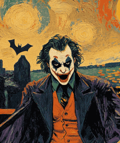 Joker and Batman Van Gogh Diamond Painting