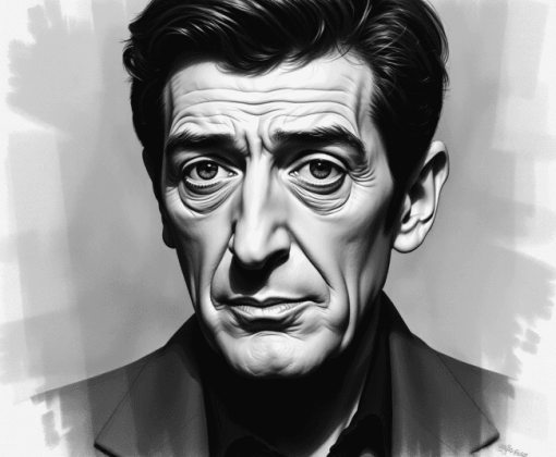 Jonathan Frid Black and White Diamond Painting