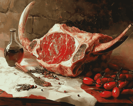 Juicy Tomahawk Feast Diamond Painting