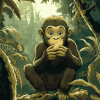 Jungle Monkey Banana Fun Diamond Painting