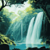 Jungle Waterfalls Diamond Painting