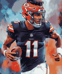 Justin Fields Football Legend Diamond Painting