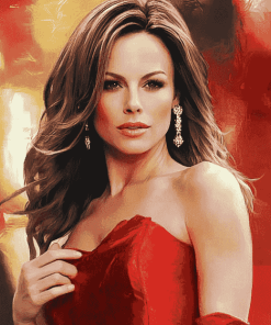 Kate Beckinsale in Red Celebrity Dress Diamond Painting