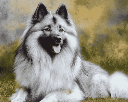 Keeshond Hound Diamond Painting