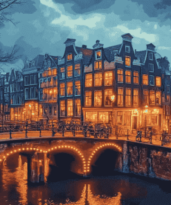 Keizersgracht Amsterdam Cityscape Diamond Painting