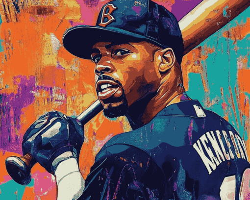 Ken Griffey Jr Pop Art Diamond Painting