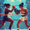 Kickboxing Animation Diamond Painting