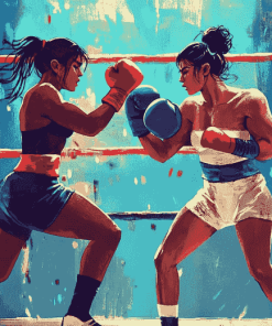 Kickboxing Animation Diamond Painting