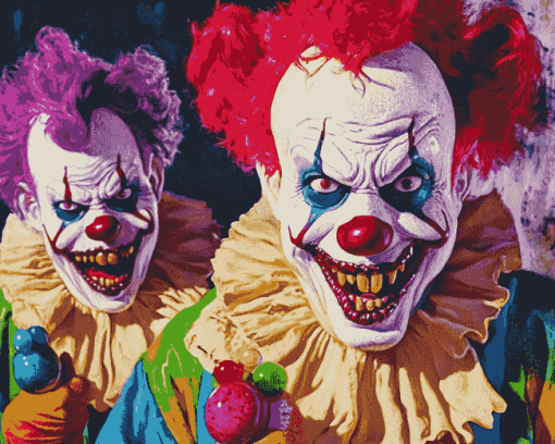 Killer Klowns Movie Villains Diamond Painting