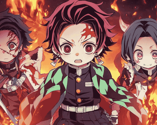 Kimetsu No Yaiba Chibi Anime Diamond Painting