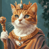 King Cat Anime Diamond Painting