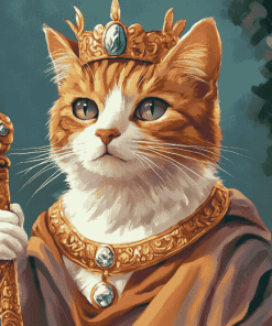 King Cat Anime Diamond Painting