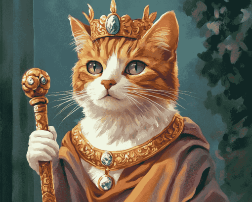 King Cat Anime Diamond Painting