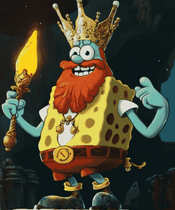 King Neptune Cartoon Diamond Painting