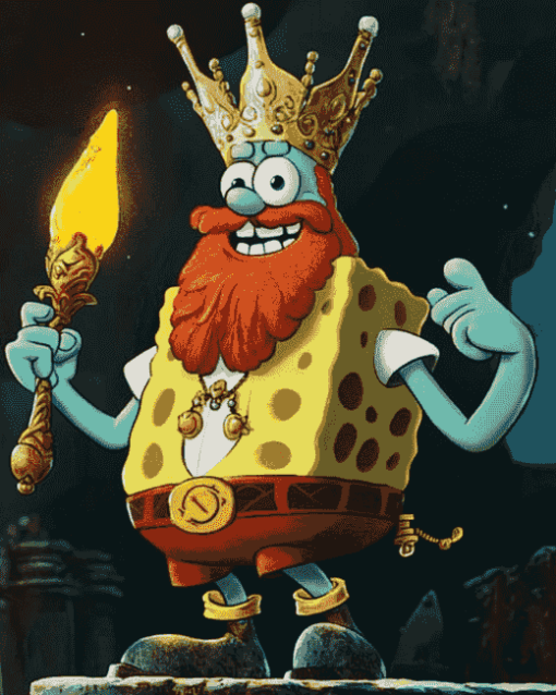 King Neptune Cartoon Diamond Painting