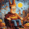 King Of The Hill Halloween Scene Diamond Painting