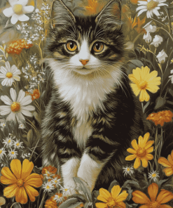 Kitten in Meadow Diamond Painting