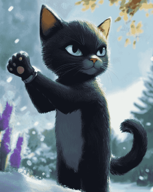 Kitty Softpaws Animation Diamond Painting