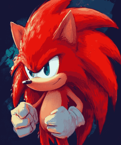 Knuckles The Echidna Animation Diamond Painting