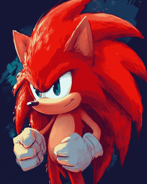 Knuckles The Echidna Animation Diamond Painting