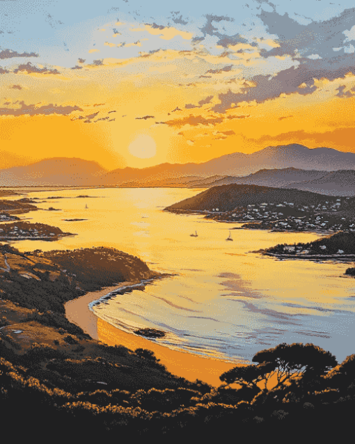 Knysna Beaches Sunset Diamond Painting