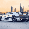 Koenigsegg Agera Sunset View Diamond Painting