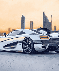 Koenigsegg Agera Sunset View Diamond Painting