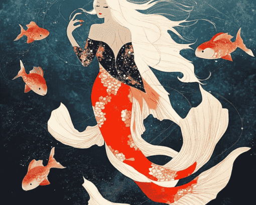 Koi Fantasy Mermaid Diamond Painting