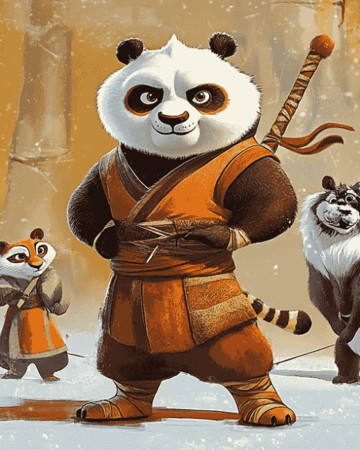 Kung Fu Panda Characters Diamond Painting