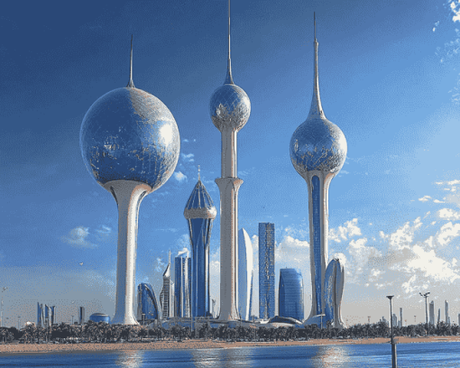 Kuwait City Skyline Diamond Painting