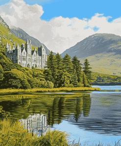 Kylemore Lake Scenery Diamond Painting