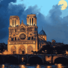 La Major Cathedral Nightscape Diamond Painting