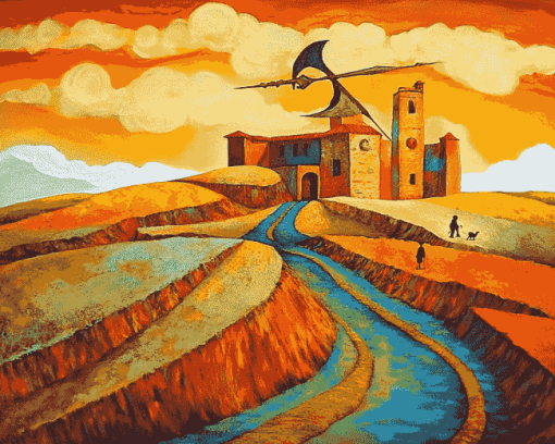 La Mancha Colorful Landscapes Diamond Painting