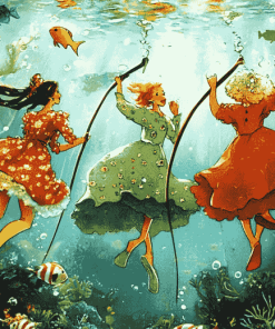 Ladies Underwater Animation Diamond Painting