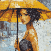 Ladies with Yellow Umbrella Diamond Painting