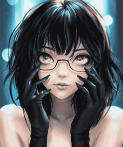 Lady Four Eyes Anime Diamond Painting