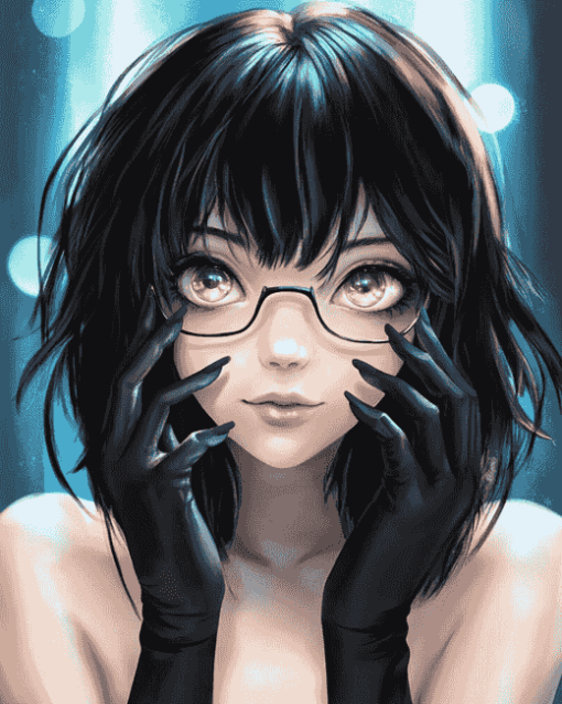 Lady Four Eyes Anime Diamond Painting