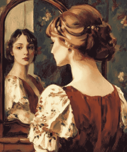 Lady Mirror Diamond Painting