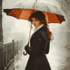 Lady With Umbrella Diamond Painting