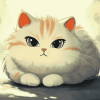 Large Fluffy Cartoon Cat Diamond Painting