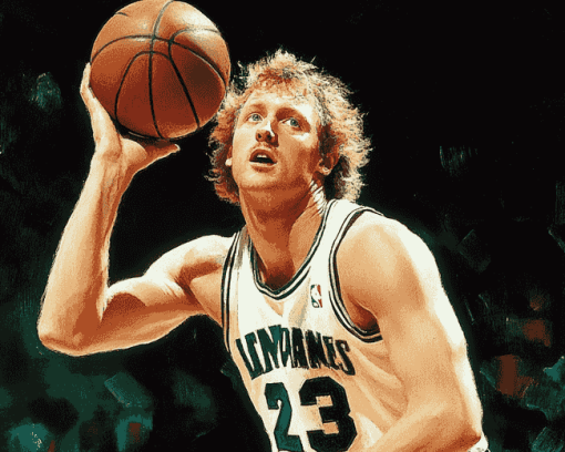 Larry Bird Basketball Icon Diamond Painting