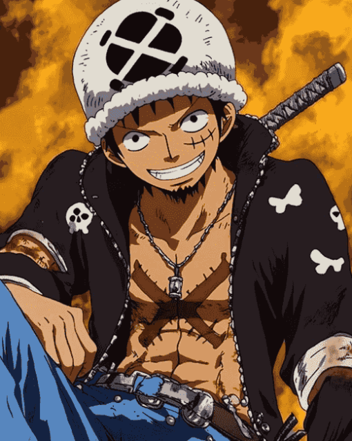 Law One Piece Anime Diamond Painting