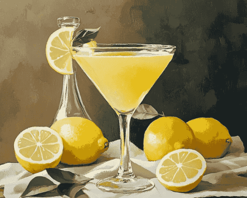 Lemon Cocktail Diamond Painting