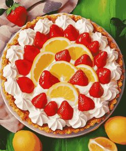 Lemon Strawberry Dessert Diamond Painting