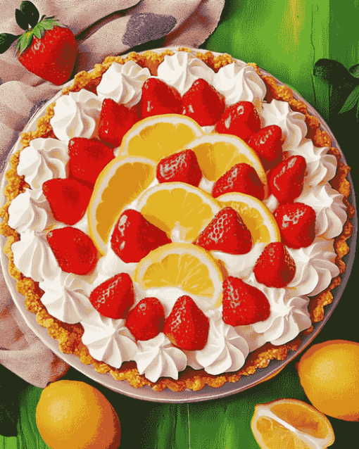 Lemon Strawberry Dessert Diamond Painting