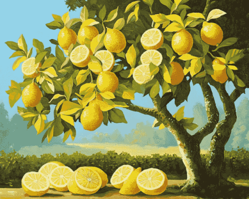 Lemon Tree Paradise Diamond Painting