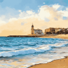 Levante Beach Seascape Diamond Painting