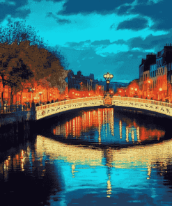 Liffey River Reflections Diamond Painting