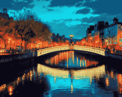 Liffey River Reflections Diamond Painting